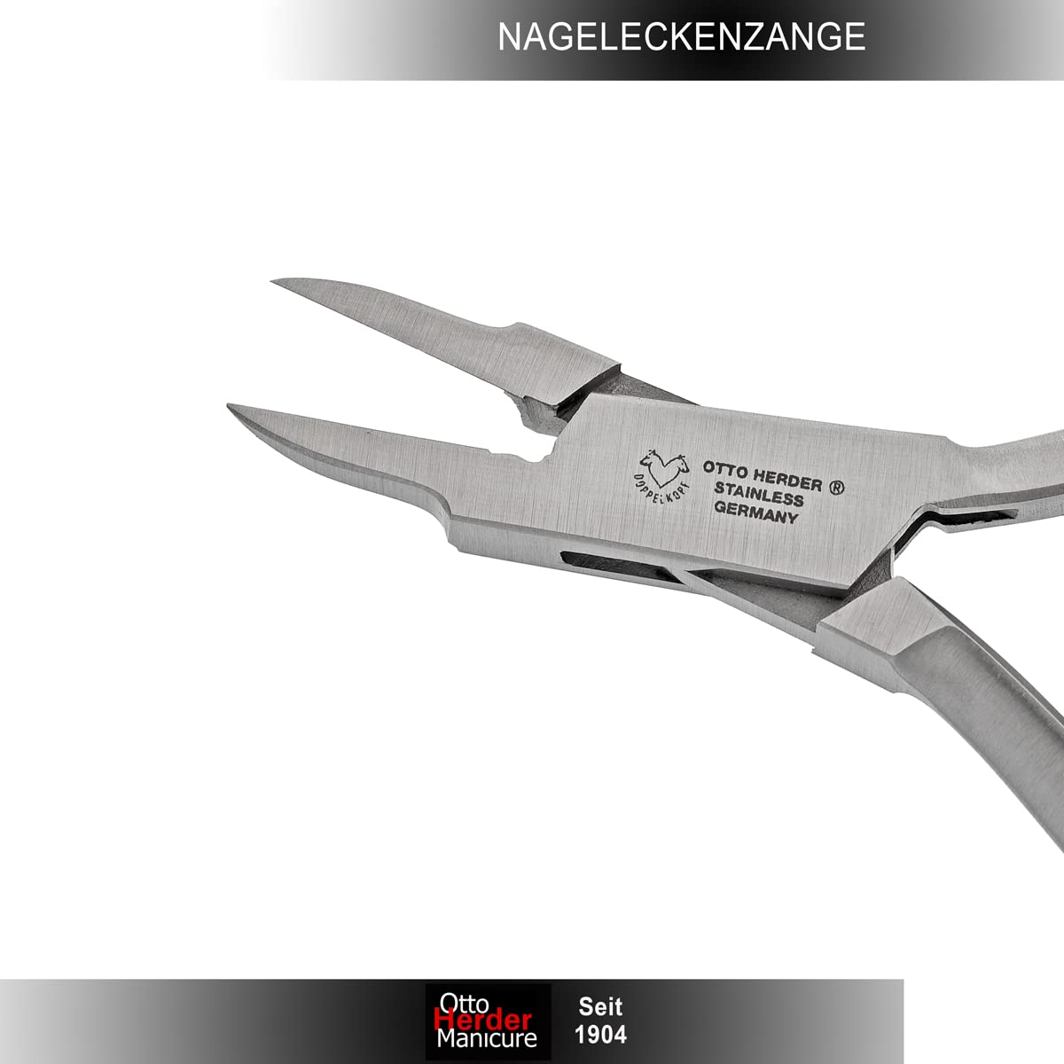OTTO HERDER Pince à ongles pointue avec tranchant fin et fin pour les ongles incarnés 11,2 cm