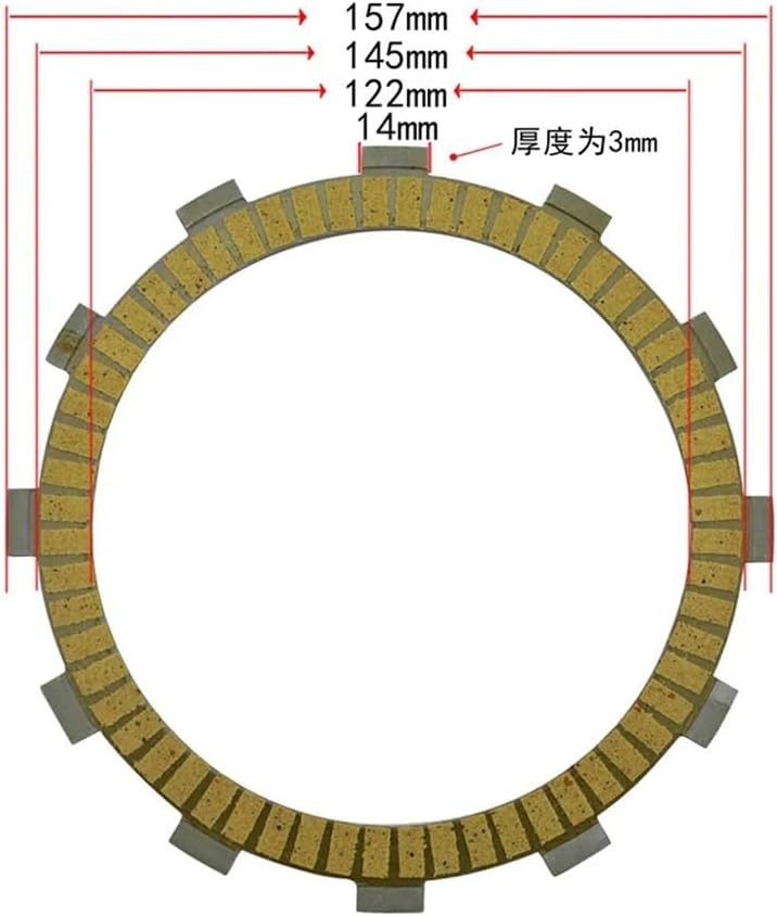 8Pc Motorcycle Friction Clutch Disc Plates For VN700 700 KZ750 ZX750 750 750R ZX-7 ZX-7R ZX7 ZX7R ZX7RR