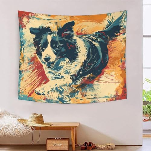 Tapiz de pared KaleidoKit SheepPerros, paño decorativo 3D para sala de estar