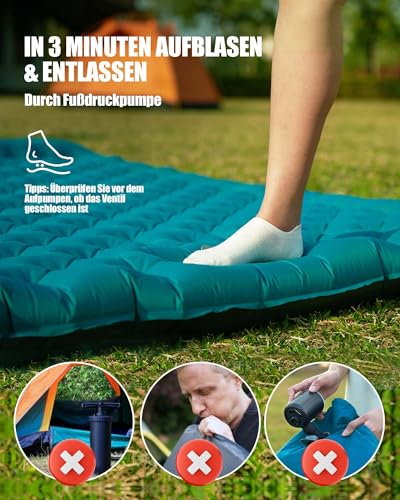Matelas de camping gonflable pour randonnée et nuit sous la tente - 3