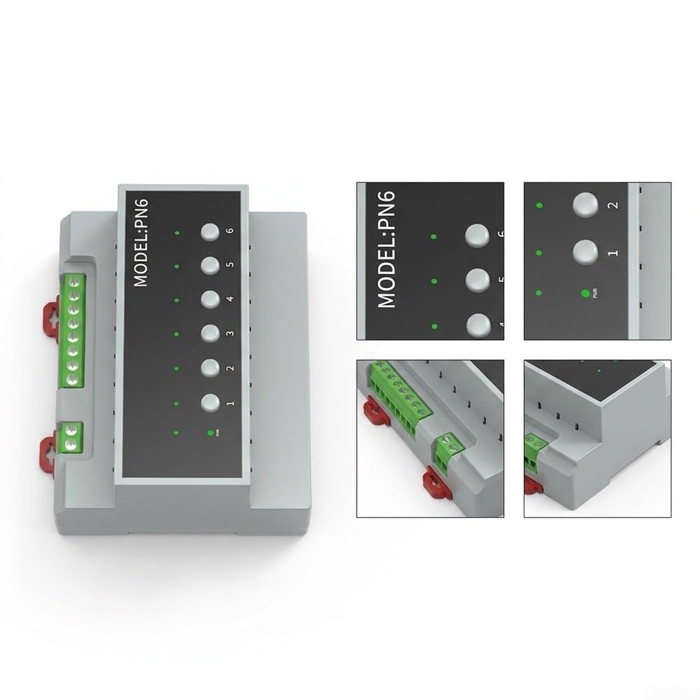 Interruptor de relé de 6 canales de 16 A para Zigbee Smart Home de 6