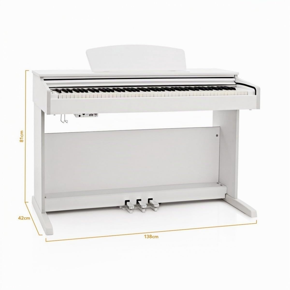 DP-10X Pianoforte digitale bianco 88 tasti pesati con sgabello e cuffie | Motore sonoro stereo multi-timbrico, tre pedali, registrazione USB e memoria interna, metronomo integrato