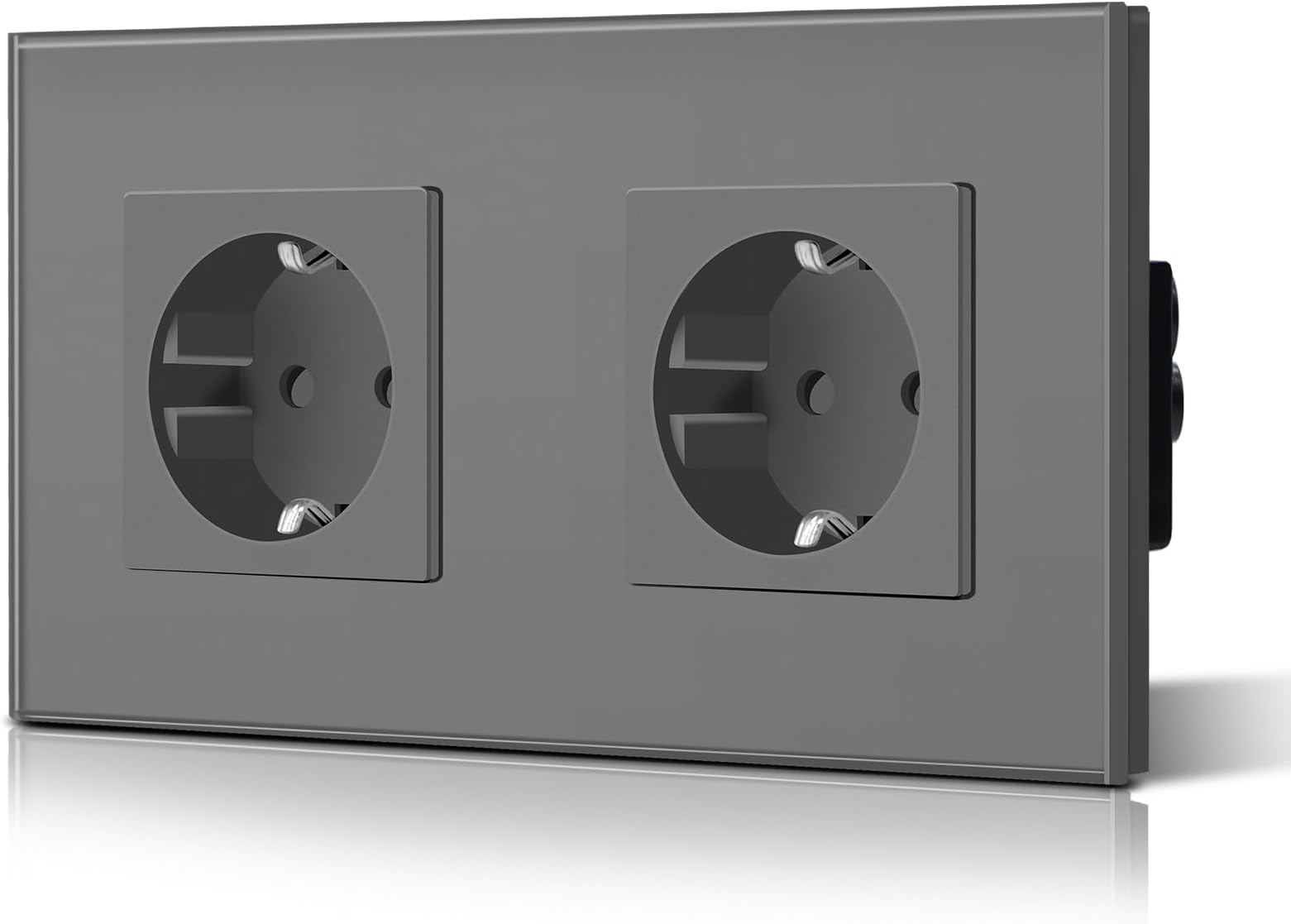 3 Fach Unterputz Steckdose Mit Usb DELPHI Steckdose Unterputz 3-fach Silber Grau I UP Einbau I 3Stück 250V