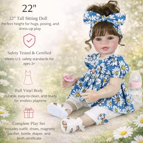 Muñeca Reborn Sweet Daisy Dreams 22 Pulgadas miniatura 2