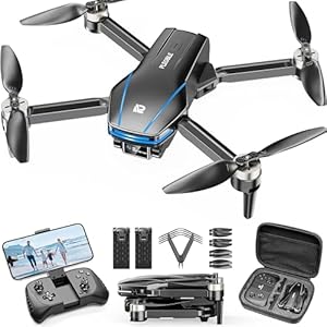 Drone with Camera 4K Professional for Adults Kids, Brushless Motor Mini Foldable RC Quadcopter, Tap Fly, Voice Control, Gesture Photography, Toys Gift for Beginners Boys 8-12