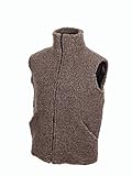 warme Schafwollweste Karbaro Weste aus Schafwolle mit Stehkragen, Braun, M