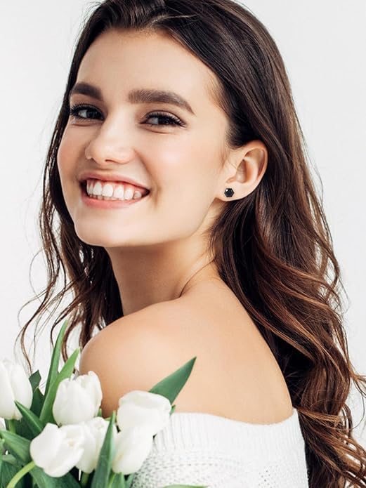 Stud Earrings Set LUCKYPADS 12 Pairs Stud Earrings for Women Hypoallergenic Stainless Steel Stud Earrings Pack Men Earrings Stud with Cubic Zirconia - Image 6