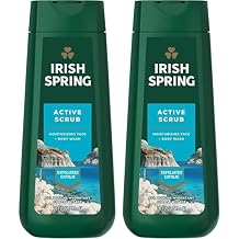 Irish Spring Body Wash Active Scrub Moisturizing Face Exfoliating Gel 20 Fl Oz Pack of 2