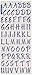 EK Success Glitter Classic Alphabet and Number Stickers 2 Sheets/Package, Blue