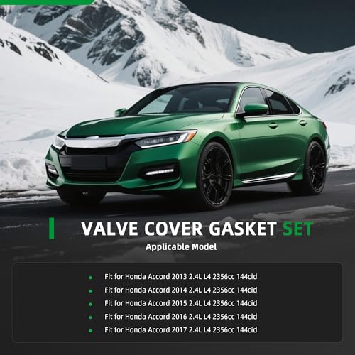Image of Valve Cover Gasket Set 12030-5a2-a01 for Honda Accord 2013-2017, 2.4L L4 2356cc 144cid, Replace# VS50953R, VS50887, VS50916, 12341-5A2-A01