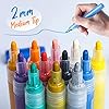 JR.WHITE Paint Markers Pens Acrylic Pen, 50 Colors Acrylic Paint Pens Medium Tip for Rocks, Stone, Ceramic, Glass, Wood, Canvas Painting, Paint Marker for Adults Art and Craft Making Supplies #1