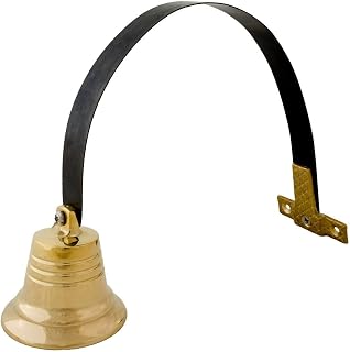 LoneStarArt Solid Brass Shopkeeper's Bell Door Chime - Loud Entry Ringer for Business & Home Openings