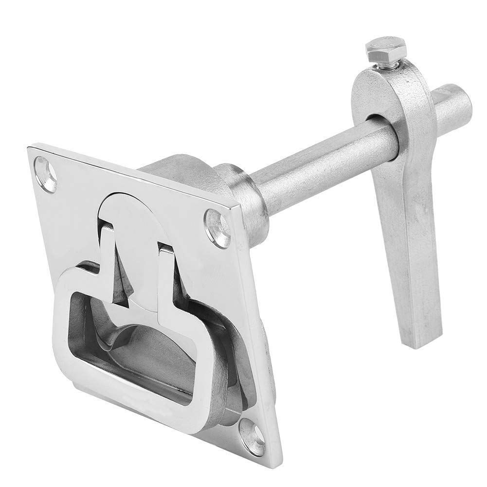 Serrure de Sol Marine en Acier Inoxydable, Loquet de Trappe Encastré, 67 x 79 mm, Poignée de Levage pour Bateau, Installation Facile, Finition Polie
