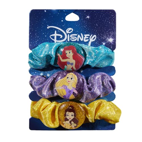 Image of Disney Princess Scrunchies Hair Ties Satin Hair Accessories for Girls