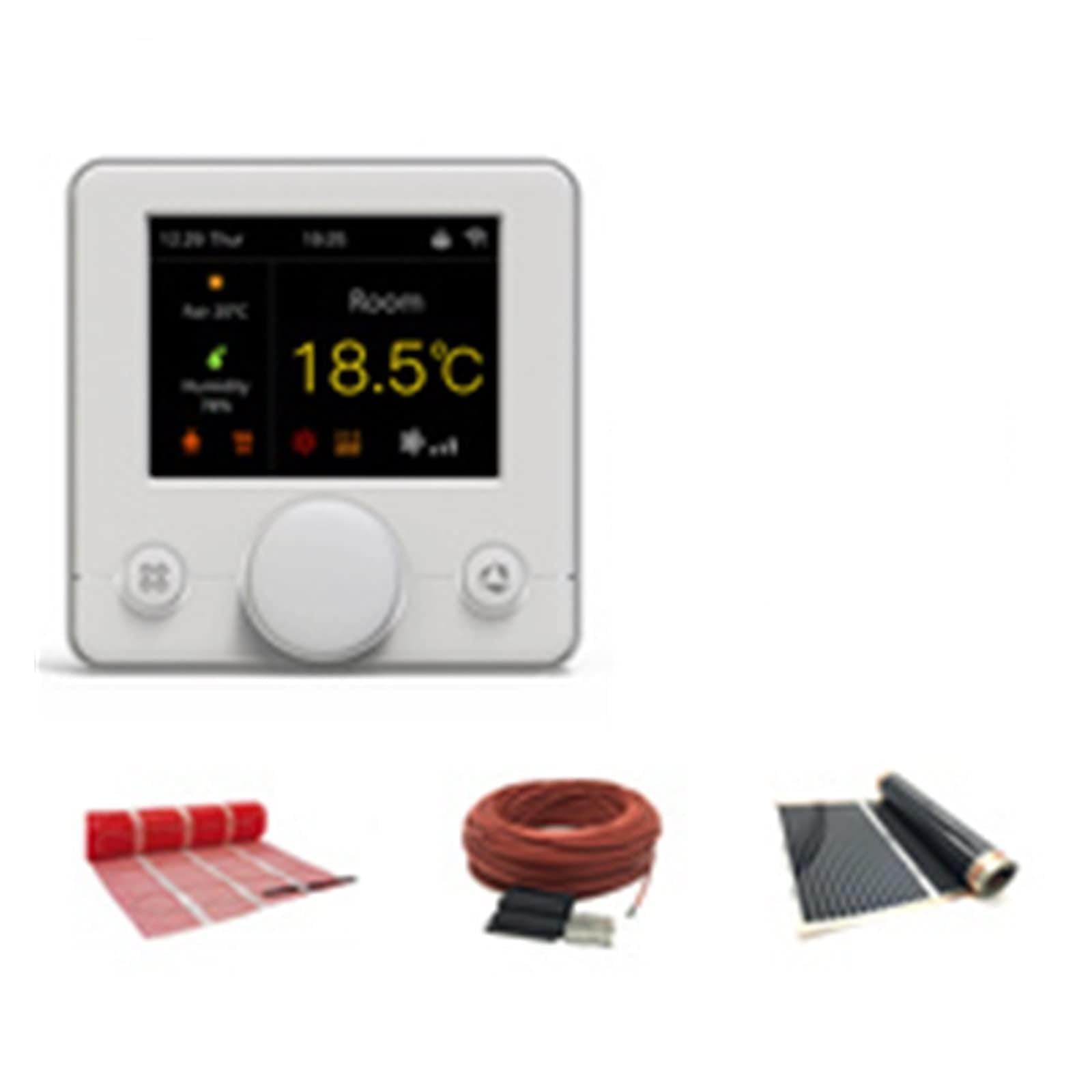 Czujnik termometru, Tuya Smart Thermostat WIFI Kontroler temperatury do podgrzewania wody/gazu Kolorowy ekran bezprzewodowy(Floor Heating)