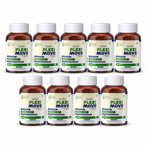 Image of Fytika Flexi Move Joint Support Tablets with Glucosamine | Supports Cartilage Repair, Bone Strength & Mobility | Enriched with Boswellia Serrata & Rosehip for Men Women - 270 Tablets Pack