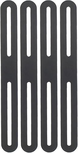 ULIFESTAR - 4 soportes rectos planos de reparación de placas de reparación con ranura, soporte de esquina grueso de SUS resistente para madera,