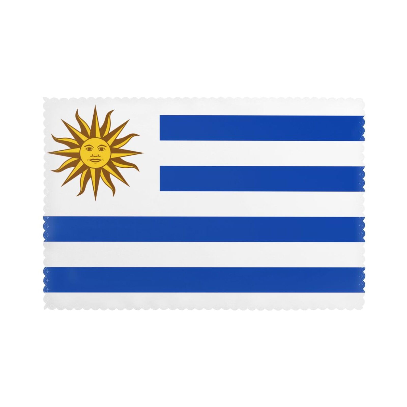 Flag of Uruguay Placemat set of 6, oil-proof, washable, suitable for kitchen, restaurant, party, etc.