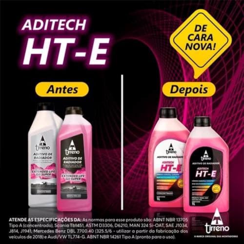 Aditivo de Radiador, Líquido de Arrefecimento, Fluído Tirreno Concentrado Híbrido Europeu - ADITECH