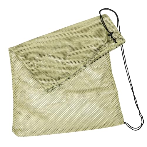 BELLIFFY Bolsa De Almacenamiento De Bolas Bolsa De Bombeo Al Aire Libre Fútbol Hecho a Mano Bolsa De Dibujo De Malla Bola De Gancho De Soporte Bola De Remolque Bola Olive Green Poliéster