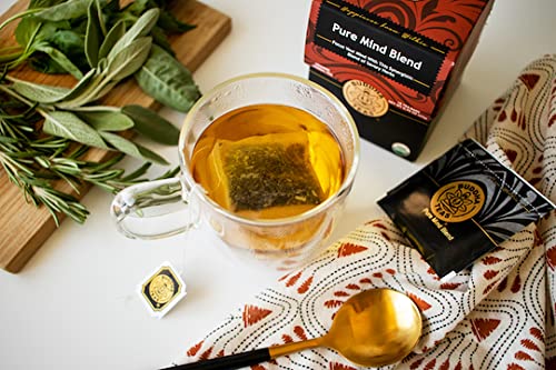 Buddha Teas Organic Pure Mind Blend - Ou Kosher, Usda Organic, Ccof Organic, 18 Bleach-Free Tea Bag #TOP5