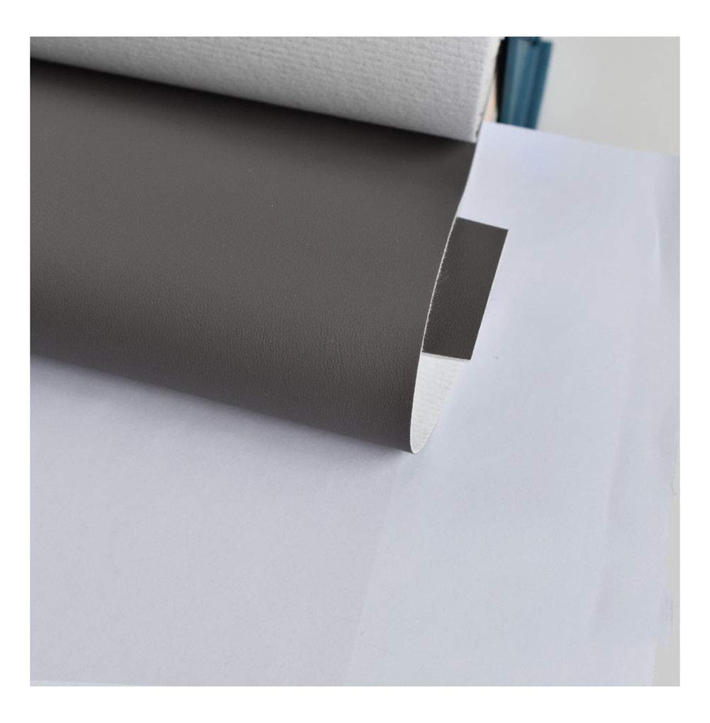 VDCVADKYE Grained Faux Leather Fabric, Upholstery Leatherette Stretch Fabric PU Material Upholstery Fabric(Gray 10#,1.37x2m)
