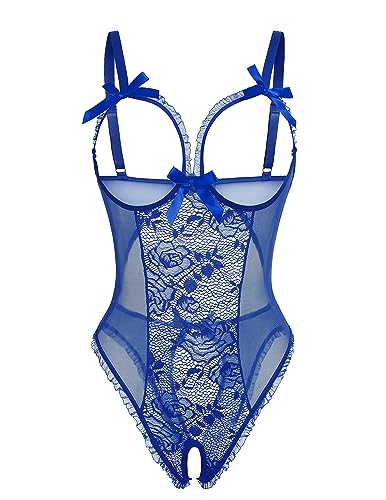 Image of Avidlove Women One Piece Lingerie Sexy Lace Babydoll Mini Bodysuit