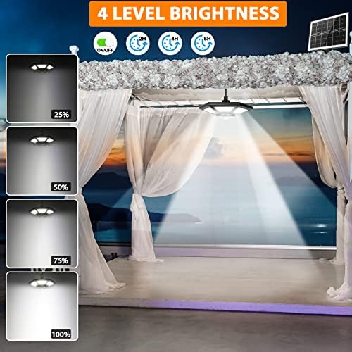 Solar Pendant Lights Outdoor Indoor,180LED 1000LM Solar Shed Light with with Remote Control,5 Lighting Modes,Solar Powered Motion Sensor Light for Yard Garage Gazebo Porch