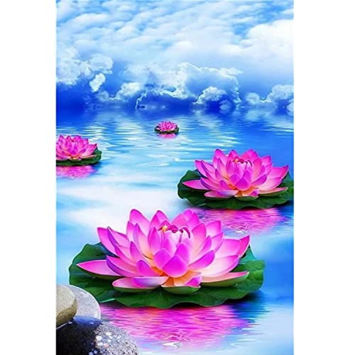 Kit peinture diamant 5D DIY adulte broderie diamant grand format fleur 40x100cm