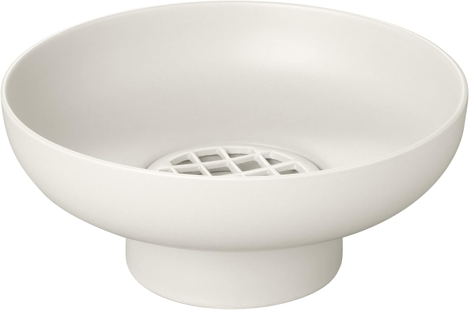 blomus MIYABI Ceramic Vase - Low Profile with Flower Grid (Black)