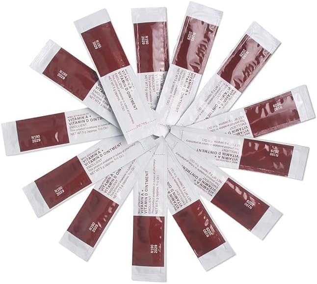 Tattoo Scar Repair Gel, 100Pcs Microblading Aftercare Ointment Vitamin A&D Anti-Inflammatory Anti Scar Tattoo Aftercare Cream for Makeup Microblading and Tattoo Healing Art Tattoo Supplies