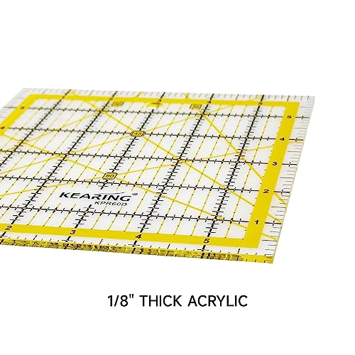 Règle de matelassage acrylique KEARING tissu patchwork carré 15x15cm - 2