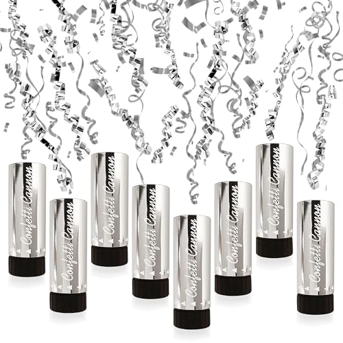 Image of Party Confetti for Wedding Birthday Graduation Baby Shower Anniversary Christmas New Year's Kids Fun Party Supplies Decorations and Favors (Silver 2)