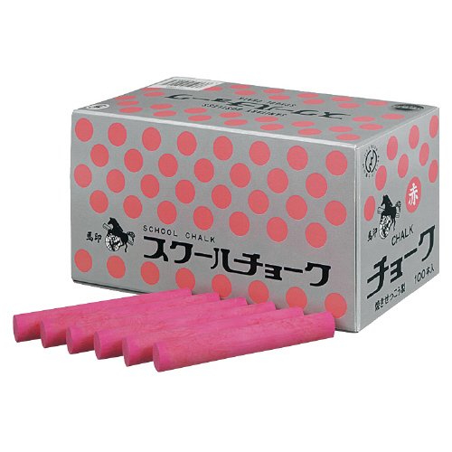 馬印 スクールチョーク 赤 100本入 馬印 スクールチョーク 赤 100本入