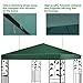 Tangkula 9.8'x9.8' Canopy Cover Outdoor Patio Gazebo Replacement Top Cover Wedding Party Event Tent Cover Heavy Duty Durable Waterproof Sun Snow Rain Shelter 1-Tier or 2-Tier 3 Color (1-Tier, DGN)