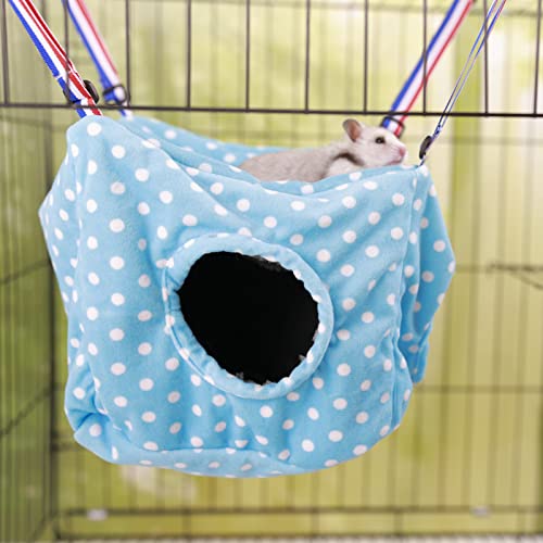 Neolun Ferret Cube Hammock Hanging Bed For Ferrets Rats Chinchilla Sugar Gliders Or Other Small Animals(Light Blue) #TOP4