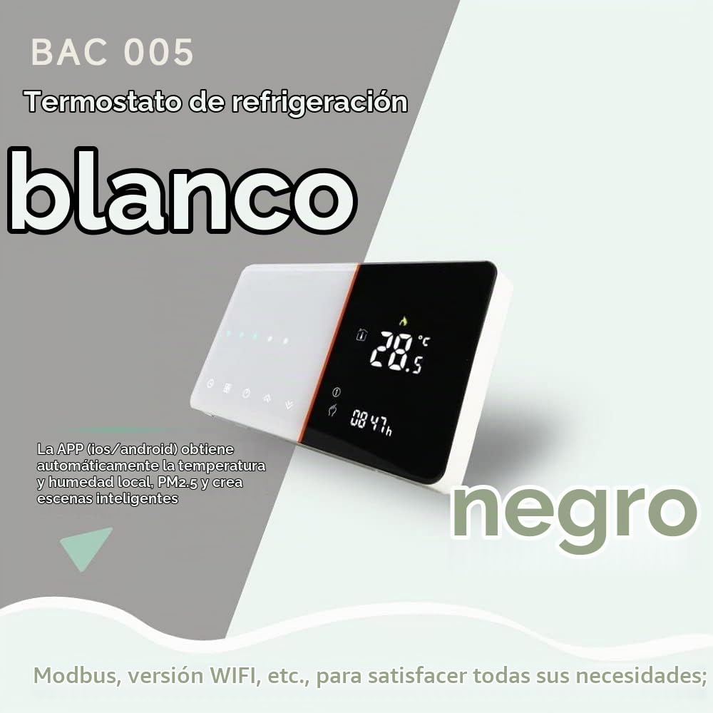 Wi-Fi Termostato - Serie 005 Termostato Programable | con Pantalla Táctil, Apto para Aire Acondicionado y Calefacción, Compatible con Alexa, Google Home e IFTTT