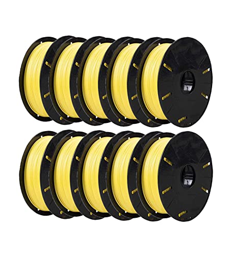 Image of Tesseract Premium PLA + 1.75mm 3D Printing Filament | Dimensional Accuracy + /- 0.03mm | Compatible with Most FDM Printers | 1 KG 3D Printer Filament - PLA Yellow (Quantity 10)