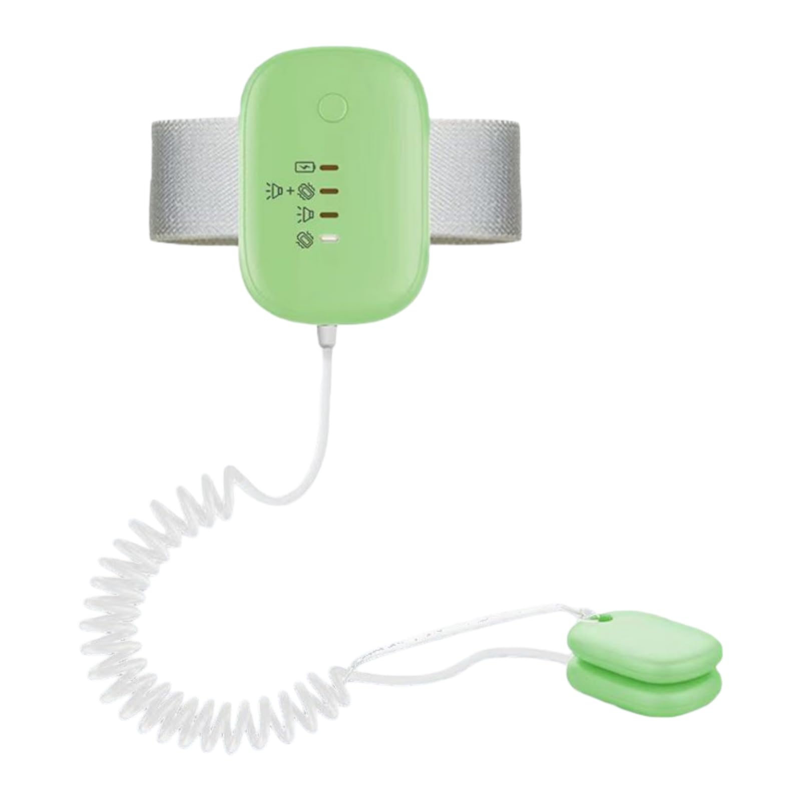 Alarme D'énurésie Nocturne DodoGuard, Alarme Pipi, Recharge USB | Accessoire D'énurésie avec 3 Modes, Alarme Pot Sûr Haute Sensibilité pour, Filles, Garçons Et Autres (Vert)