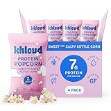 Khloud Protein Popcorn 7g Protein Snacks for Adults & Kids - Sweet & Salty Kettle Corn