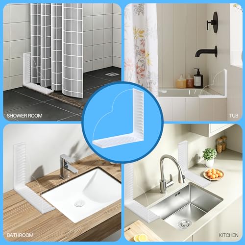 Podomio Shower Splash Guard for Bathtub, Suction Cup No Adhesive, 2 Pack by Podomio - Image 3