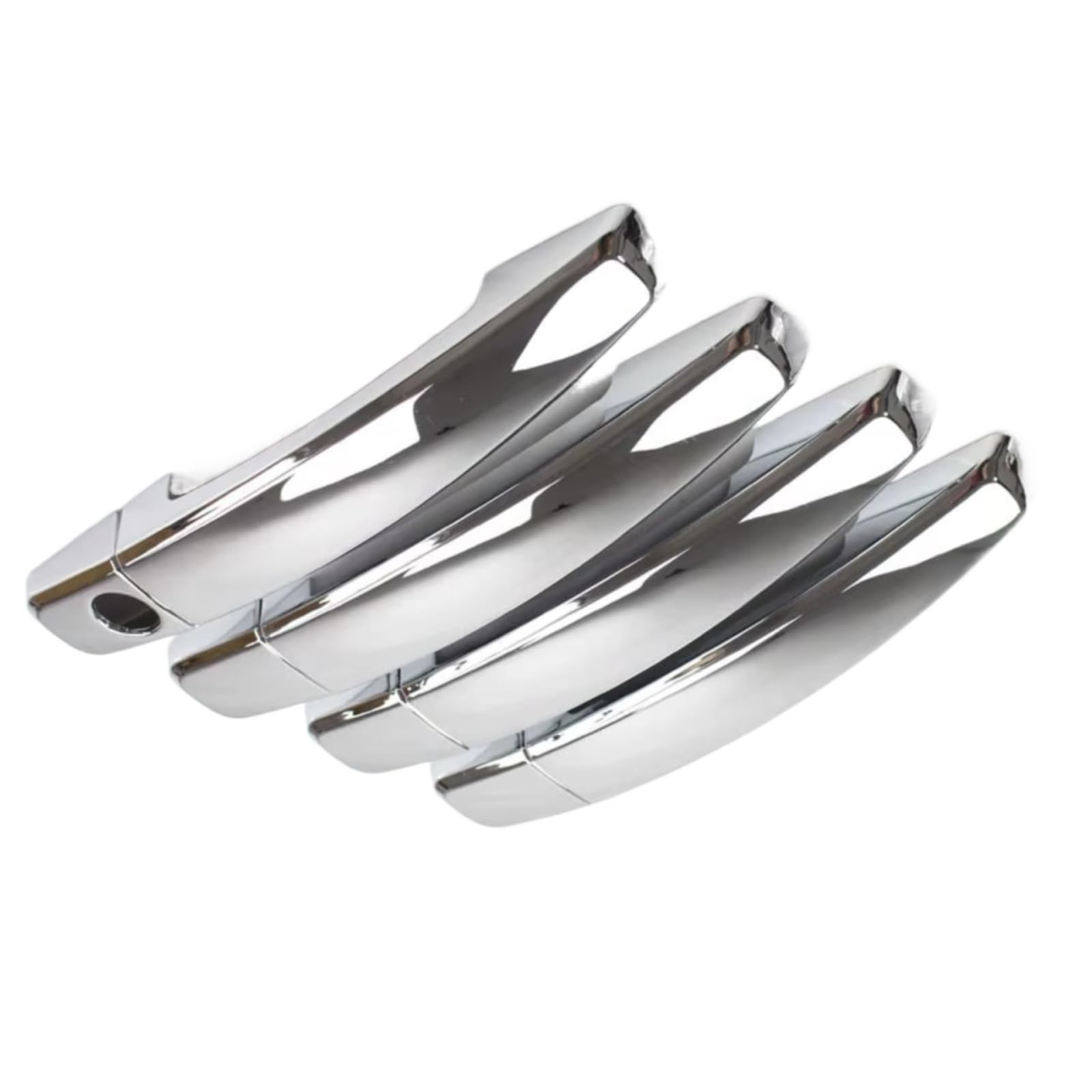 Dspolimv Silver Outer Door Handle Cap Compatible With Chevrolet For Camaro 2010-2015 For Spark 2009-2011 Chrome Carbon Fiber Car Door Handle Cover Trim Accessories(Silver)