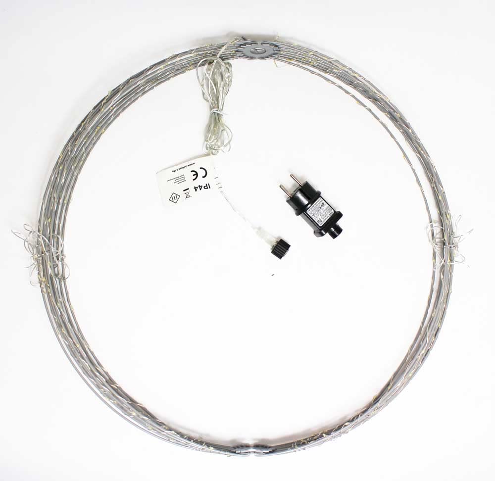 Sfera luminosa a LED, 50 cm, pieghevole, illuminazione natalizia, 320 LED, pieghevole, luce bianca calda, per interni ed esterni