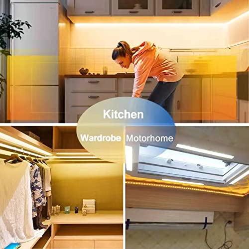 Tira LED 6.56 pies con sensor de movimiento y batería miniatura 6