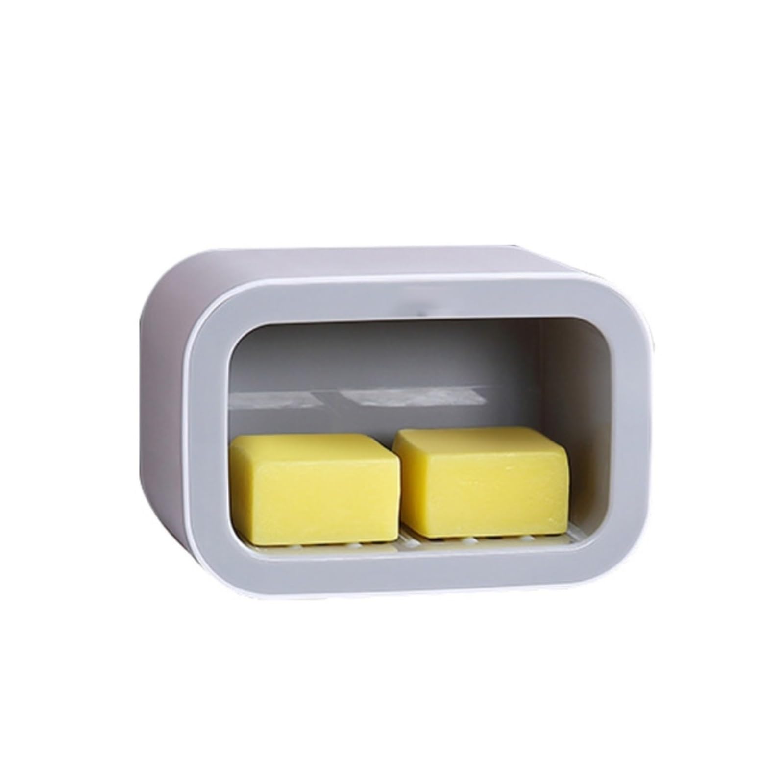 soap dish， Soap Dish Adhesive Wall Mount With Drainage Multicolor(Grigio)