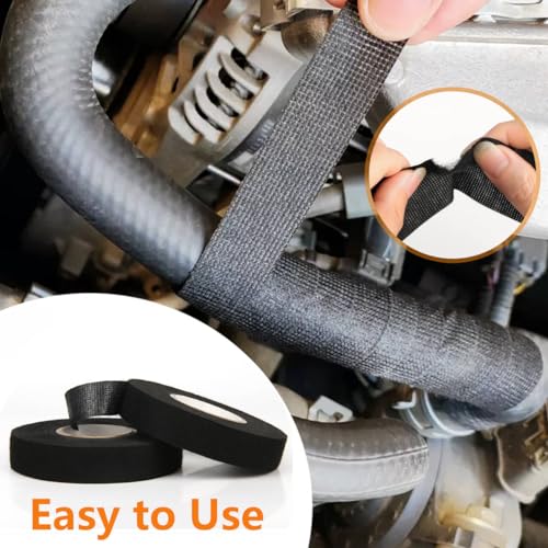 Image of Wire Harness Tape Electric Tape, 3 /4-Inch by 50ft Each Roll, 5-Rolls Set Cloth Tape for Car Automotive Wiring Harnesses