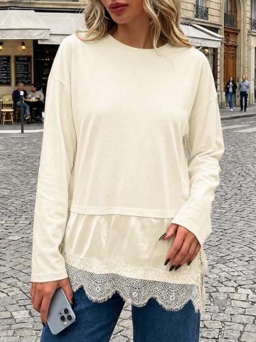 Women's Asymmetrical Lace Trim Top - image 3