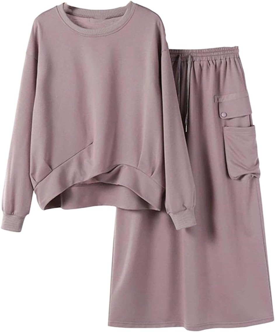 Women Outfits Stylish Sweatshirts Dress Sets Matching Sets Long Sleeve Hoodies Sundress