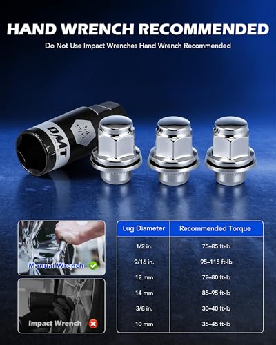 Image of Orion Motor Tech M12x1.5 Lug Nuts, 12x1.5mm Mag Wheel Lug Nuts Compatible with Toyota Avalon Camry Corolla Highlander RAV4 Sienna Matrix Prius Venza Crown OEM Factory Wheels, Set of 20