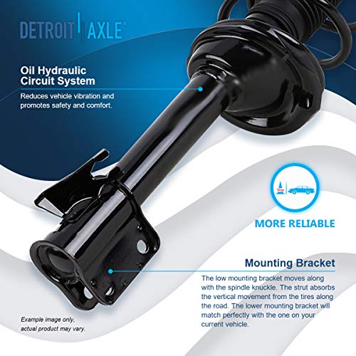 Image of Detroit Axle - 2 Rear Ready Struts for 2003 2004 Subaru Forester [XS Models], Rear Struts w /Coil Spring Assembly Ready Shocks Replacement